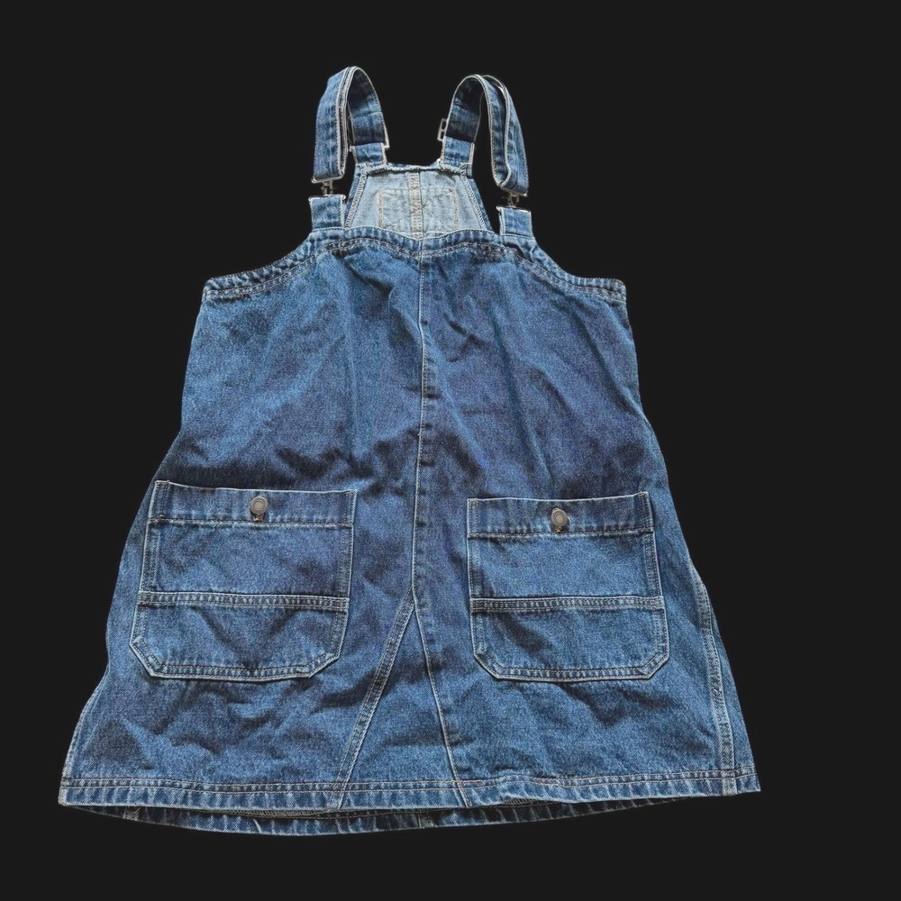 Elleven Denim Overall Pinafore Dress Medium Wash Blue E252 Women Small